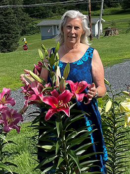 Margaret Ferguson photo with flowers cropped